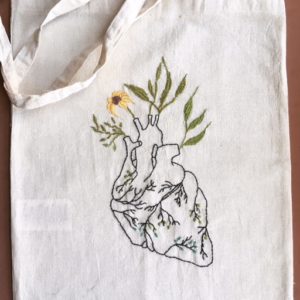 Bolsa Coração Florido