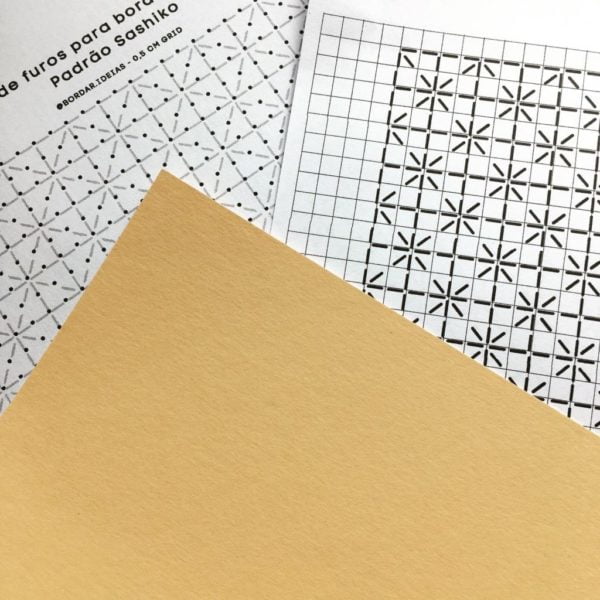 Risco Sashiko para Bordar em Papel - Imagem 2