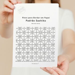 Risco Sashiko para Bordar em Papel